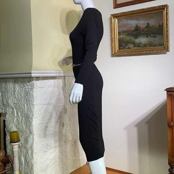 Sexy Bodycon Little Black Dress LBD - Picture 7 of 9